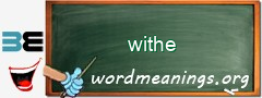 WordMeaning blackboard for withe